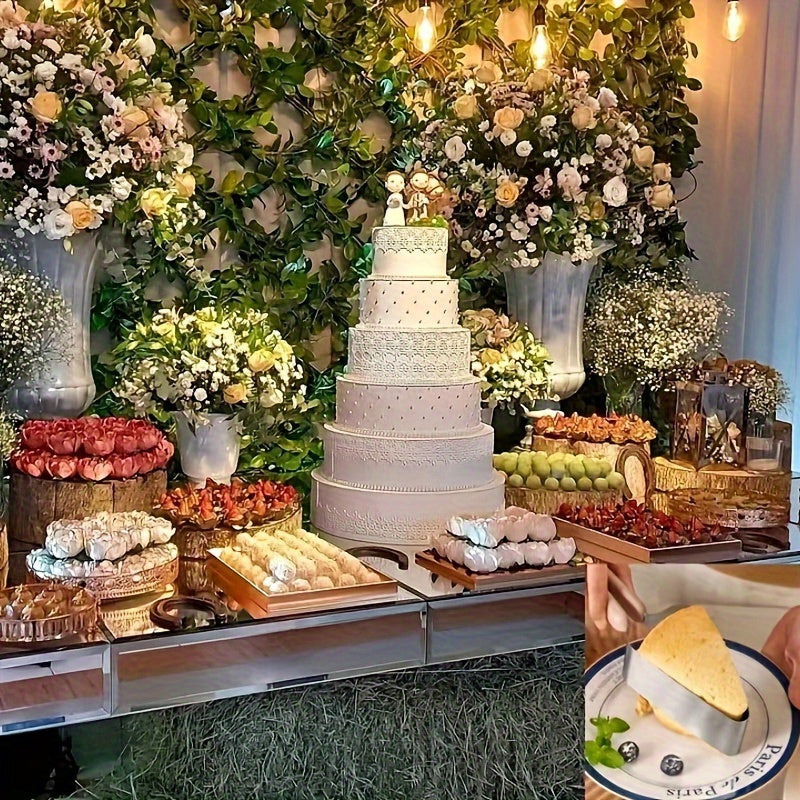 Cortador y Clip para Pastel de Acero Inoxidable – Presentación Minimalista, 27 cm