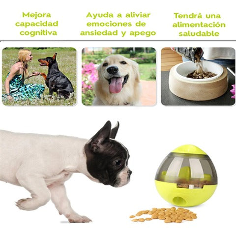 Juguete Interactivo Dispensador de Comida para Perros Antiestrés Ajustable
