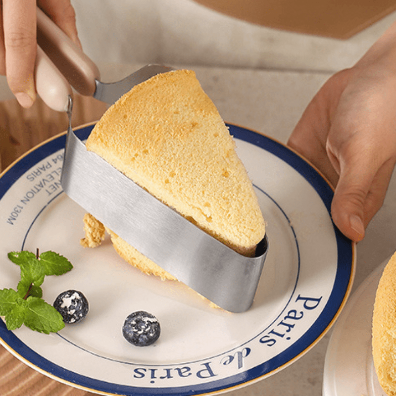 Cortador y Clip para Pastel de Acero Inoxidable – Presentación Minimalista, 27 cm