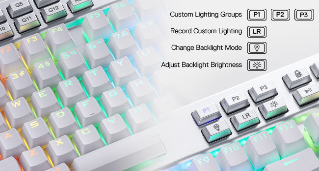 REDRAGON K550 RGB Yama | Teclado Mecánico Gamer con 12 Teclas Macro y Reposamuñecas Ergonómico