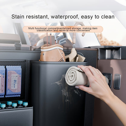 Organizador Grande para Maletero de Auto – F Series, Multifuncional, en Cuero PU