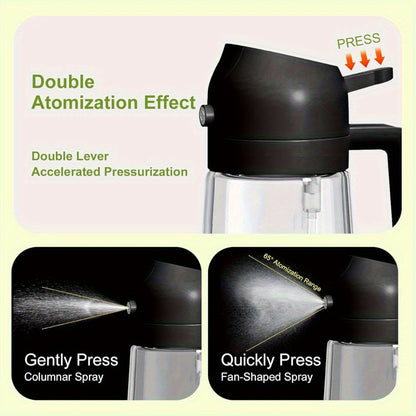 Botella Spray Pulverizador de Aceite – Gran Capacidad, Dos en Uno, Precisión y Antigoteo