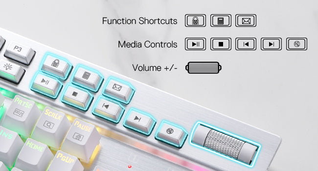 REDRAGON K550 RGB Yama | Teclado Mecánico Gamer con 12 Teclas Macro y Reposamuñecas Ergonómico