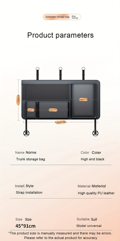 Organizador Grande para Maletero de Auto – F Series, Multifuncional, en Cuero PU