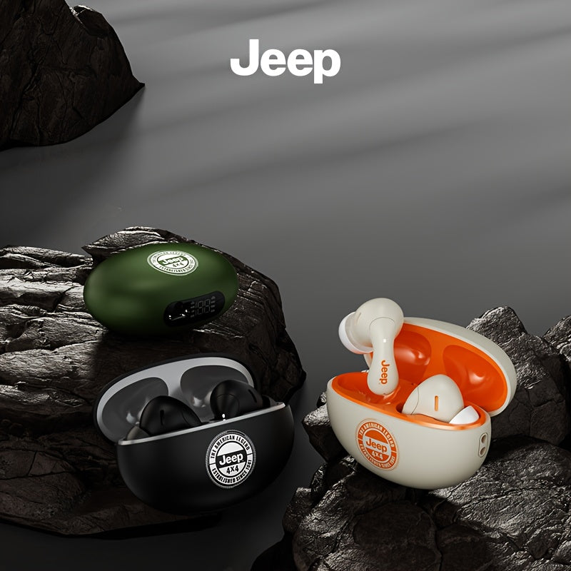Jeep EW121 TWS | Audífonos Bluetooth con Control Táctil, Sonido HD y Estuche de Carga USB-C – Ideales para Gaming y Música