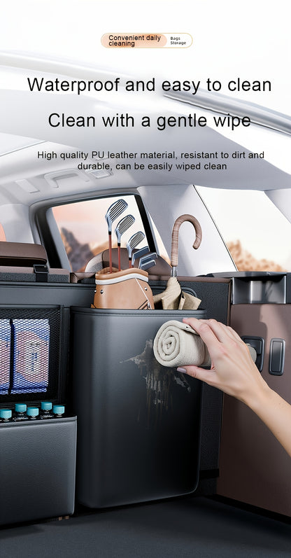 Organizador Grande para Maletero de Auto – F Series, Multifuncional, en Cuero PU