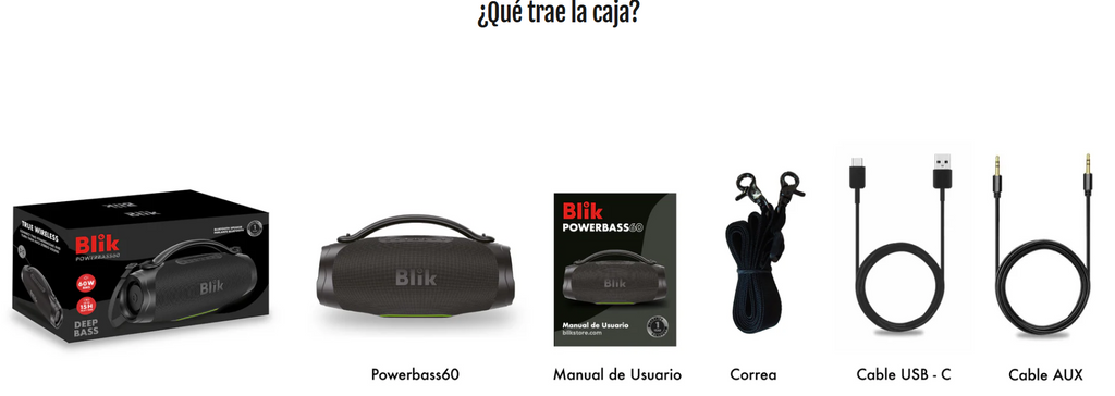 Parlante Bluetooth Blik Powerbass 120 – 120W RMS
