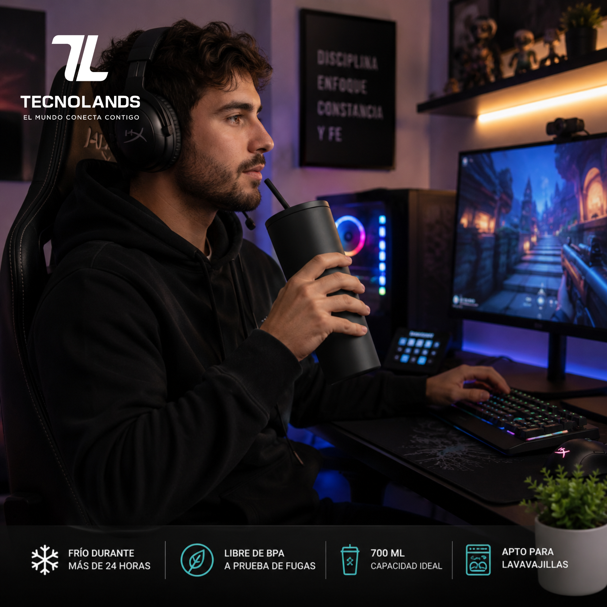 Vaso Térmico Premium 700ml Acero Inoxidable | Frío 24H y Calor 12H