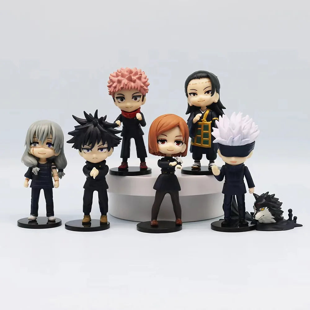 Figura Anime Jujutsu Kaisen – Satoru Gojo, Itadori Yuji, Megumi & Nobara  Modelo de Acción en PVC | Coleccionable | Regalo Ideal para Fans