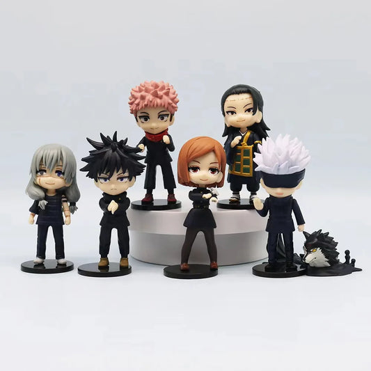 Figura Anime Jujutsu Kaisen – Satoru Gojo, Itadori Yuji, Megumi & Nobara  Modelo de Acción en PVC | Coleccionable | Regalo Ideal para Fans