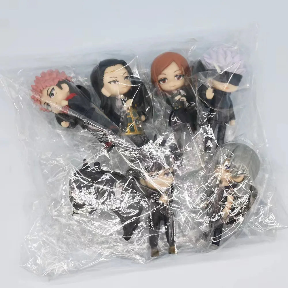 Figura Anime Jujutsu Kaisen – Satoru Gojo, Itadori Yuji, Megumi & Nobara  Modelo de Acción en PVC | Coleccionable | Regalo Ideal para Fans
