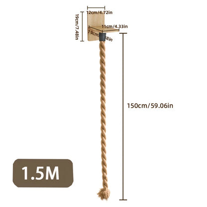 Torre de Escalada de Pared para Gatos – Árbol de Cuerda de Sisal Montado en la Pared