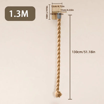 Torre de Escalada de Pared para Gatos – Árbol de Cuerda de Sisal Montado en la Pared