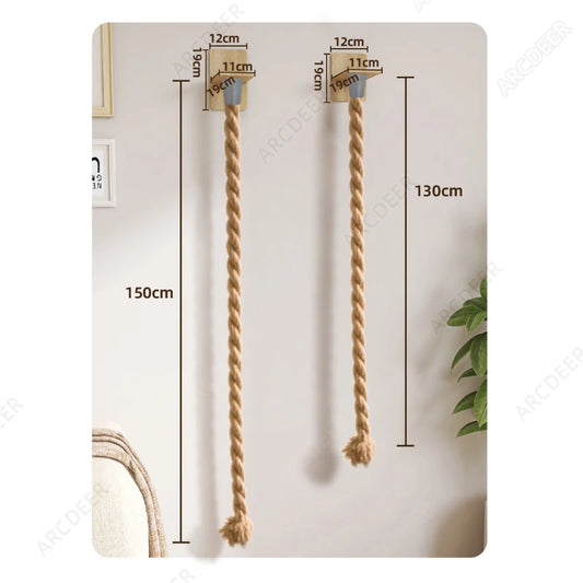 Torre de Escalada de Pared para Gatos – Árbol de Cuerda de Sisal Montado en la Pared