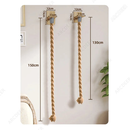 Torre de Escalada de Pared para Gatos – Árbol de Cuerda de Sisal Montado en la Pared