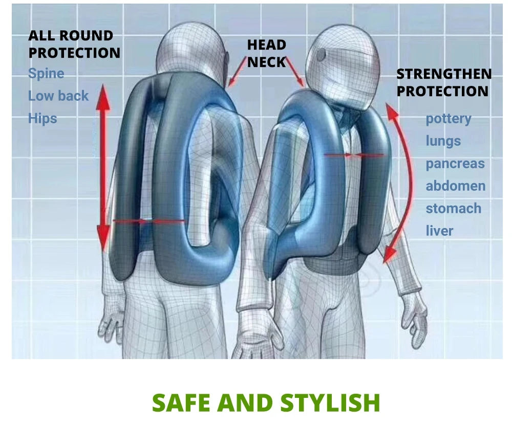 Chaleco Protector con Airbag para Moto – Estilo, Seguridad y Confianza al Conducir