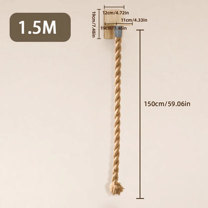 Torre de Escalada de Pared para Gatos – Árbol de Cuerda de Sisal Montado en la Pared