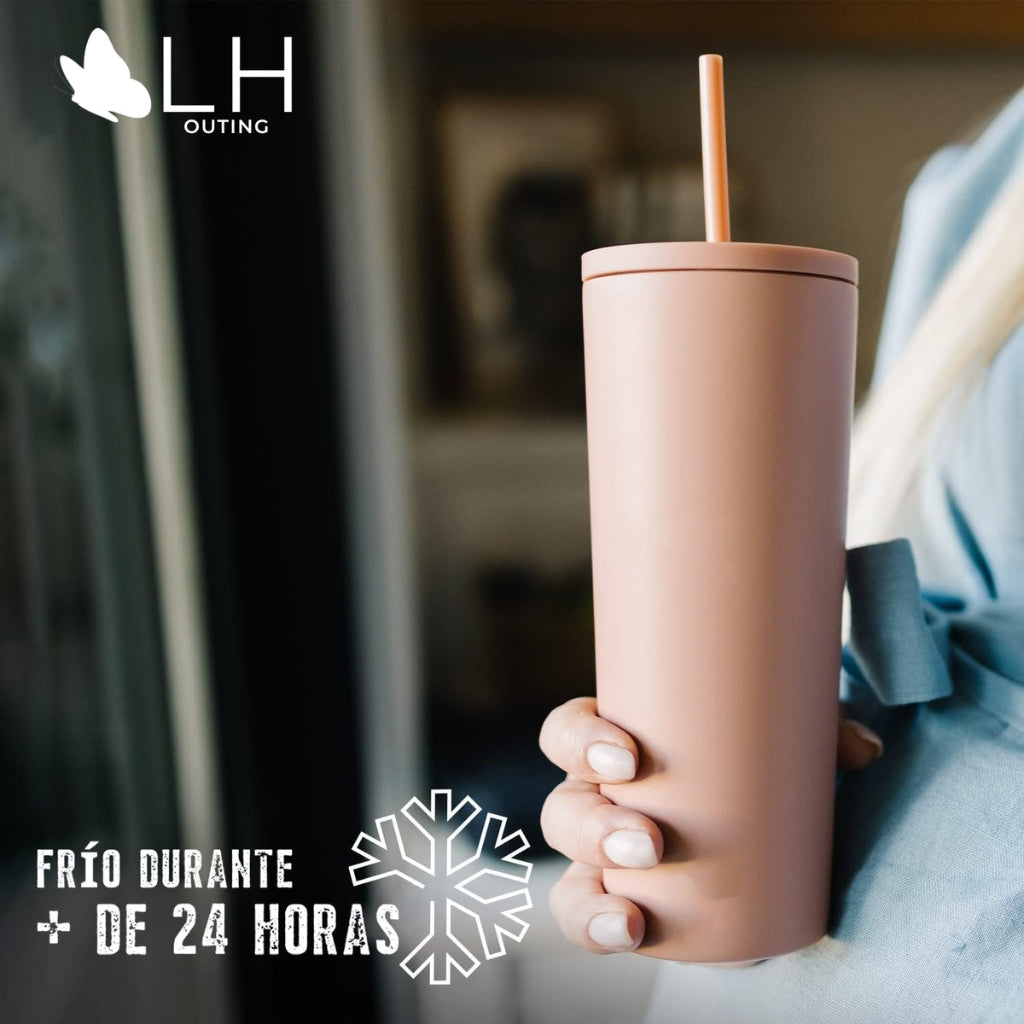 Vaso Térmico Premium 700ml Acero Inoxidable | Mantiene Frío 24H y Calor 12H