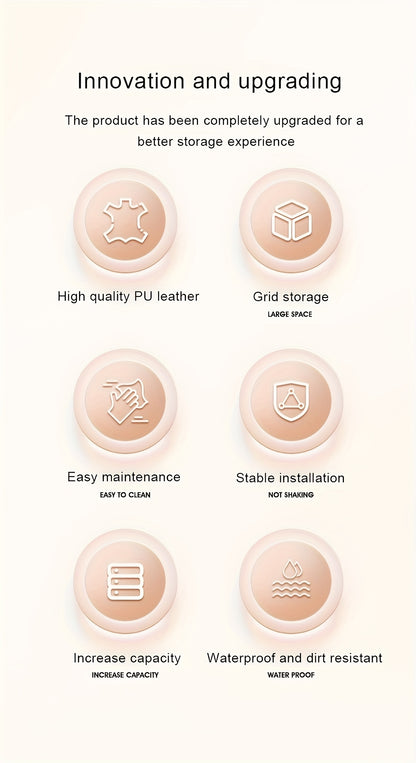 Organizador Grande para Maletero de Auto – F Series, Multifuncional, en Cuero PU