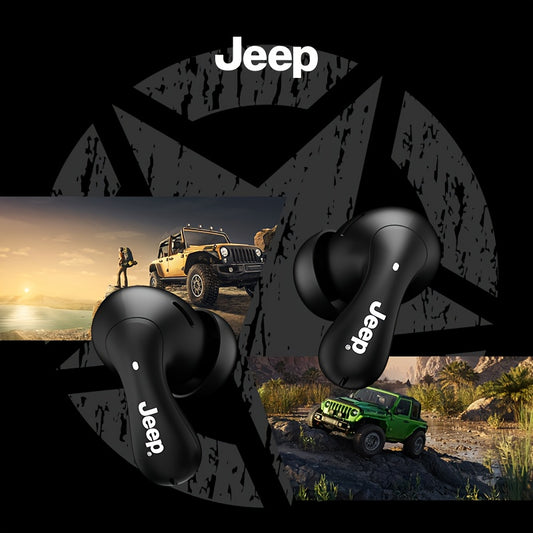 Jeep EW121 TWS | Audífonos Bluetooth con Control Táctil, Sonido HD y Estuche de Carga USB-C – Ideales para Gaming y Música