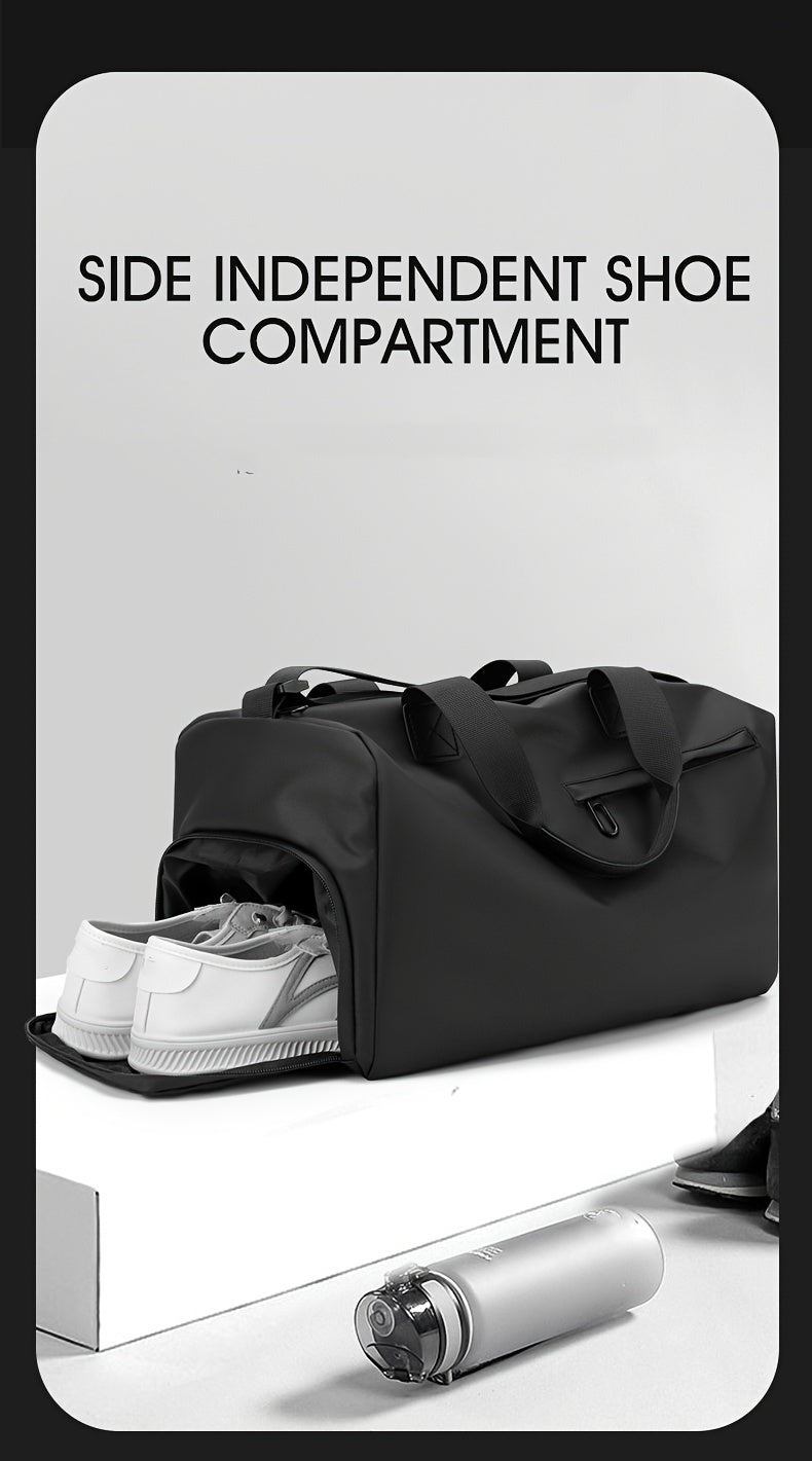 Bolso Deportivo Negro con Compartimento para Zapatos – Resistente y Ergonómico para Entrenamiento y Viajes