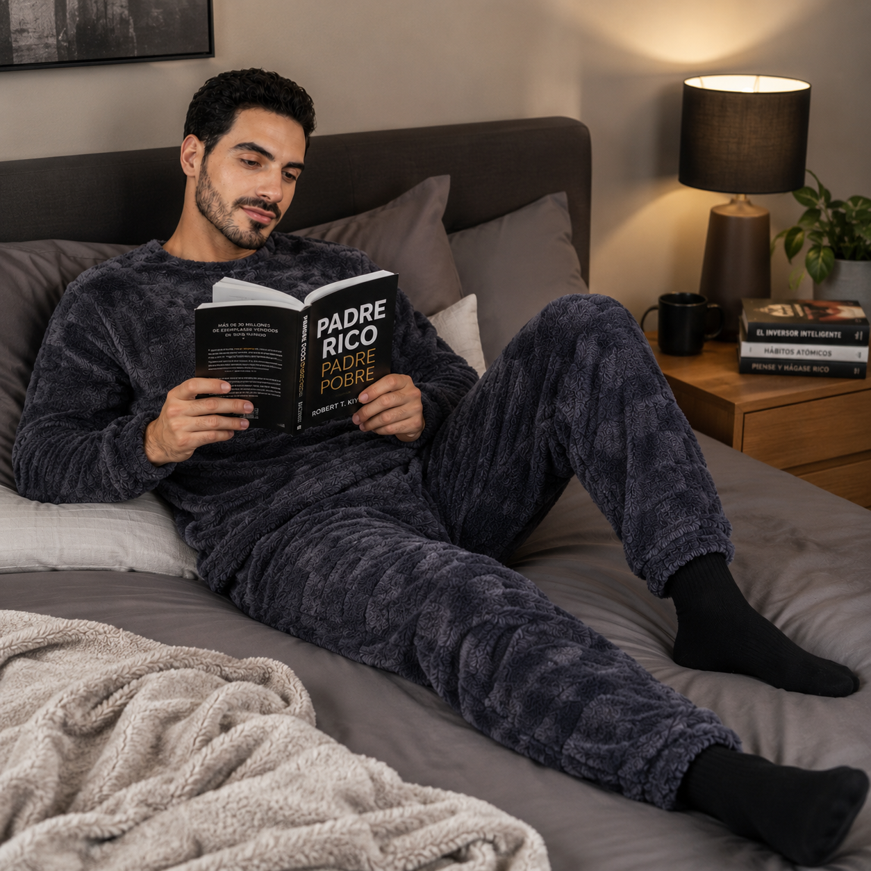 Pijama Polar Hombre Premium 2 Piezas – Máximo Abrigo y Confort para Invierno
