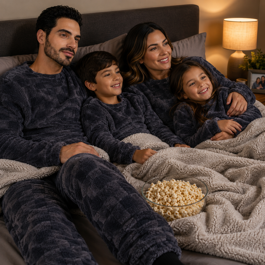 Pijama Polar Hombre Premium 2 Piezas – Máximo Abrigo y Confort para Invierno